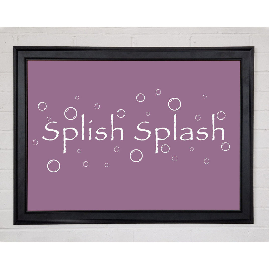 Badezimmer Zitat Splish Splash Badezimmer Dusty Pink Gerahmter Druck 10715