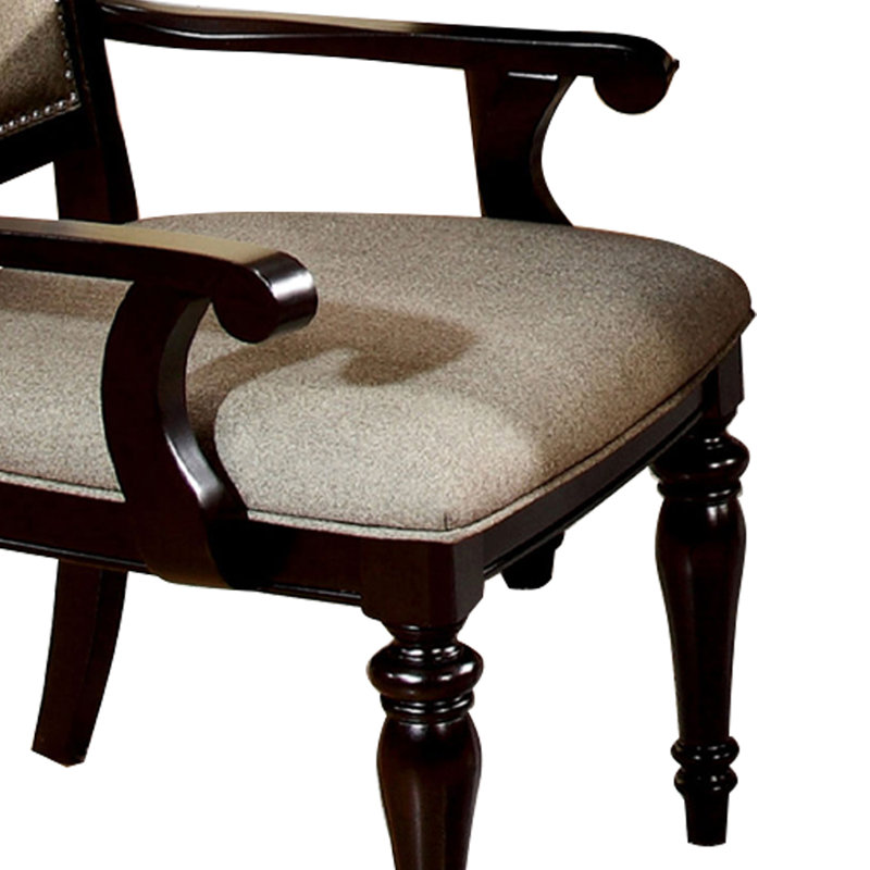 Fauteuil en similicuir brun foncé Anlin