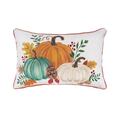22" x 14" Harvest Pumpkins Throw Pillow