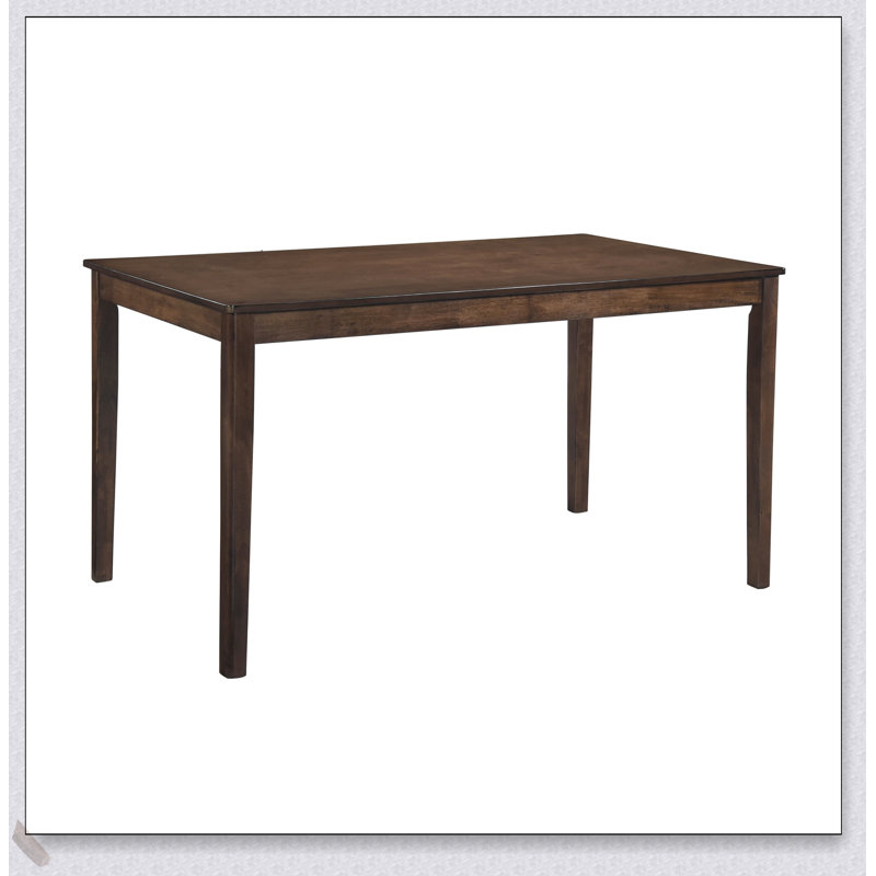 Ensemble de table de salle à manger 5 pièces Contemporary Brown Finish Brown avec 4 chaises rembourrées, parfait pour les espaces modernes et compacts