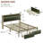 Queen Bed Frame, Dark Green