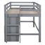 Lit mezzanine avec 4 tiroirs sous l'armoire et les tablettes-1896234118