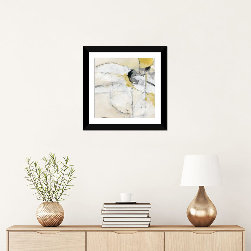 « trajectory ii », impression sur toile, H 24 po x l 24 po x P 1 po, Papier d'art encadré noir, Blanc