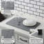 Gray Hard Diatomite Quick-Dry Stone Bath Mat - 24" X 15" with Irregular Lines-980107599