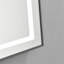 Miroir de salle de bain mural avec cadre en aluminium, façade et rétroéclairage à DEL, 3 températures de couleur, brouillard, gradation continue, miroir de salle de bain à mémoire de forme avec dimensions de 60 po x 28 po, cadre, choix, brouillard et gradation - frêne