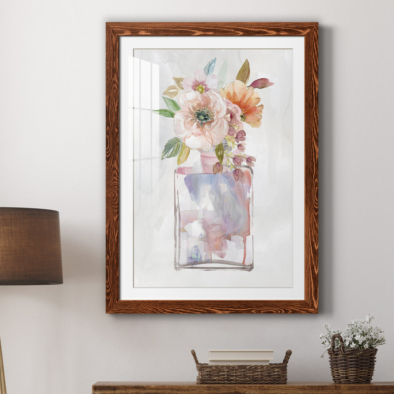 Mini bouquet II - peinture encadrée, H 37,5 po x l 27,5 po x P 1,5 po, Toile avec cadre érable