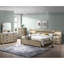 Cadre de lit grand format moderne en bois naturel avec tête de lit subtile pour cadre de chambre à coucher,