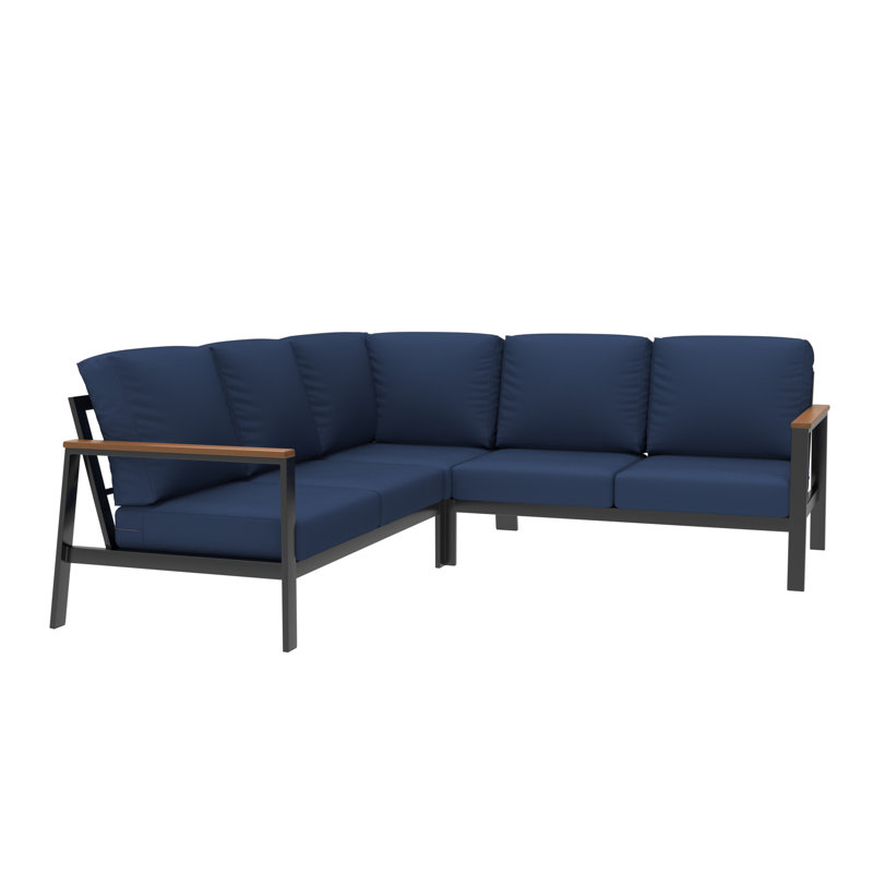Ensemble de conversation modulaire d'extérieur Townsend pour 5 personnes avec coussins Sunbrella®, Géométrique