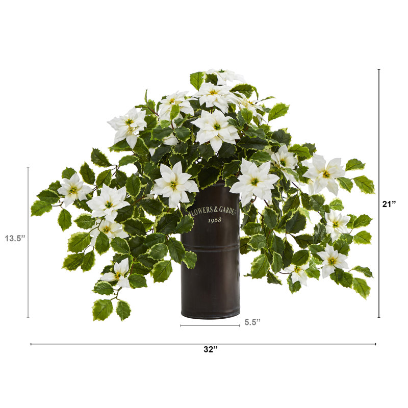 Arrangements floraux et centres de table en vase Holly, Blanc