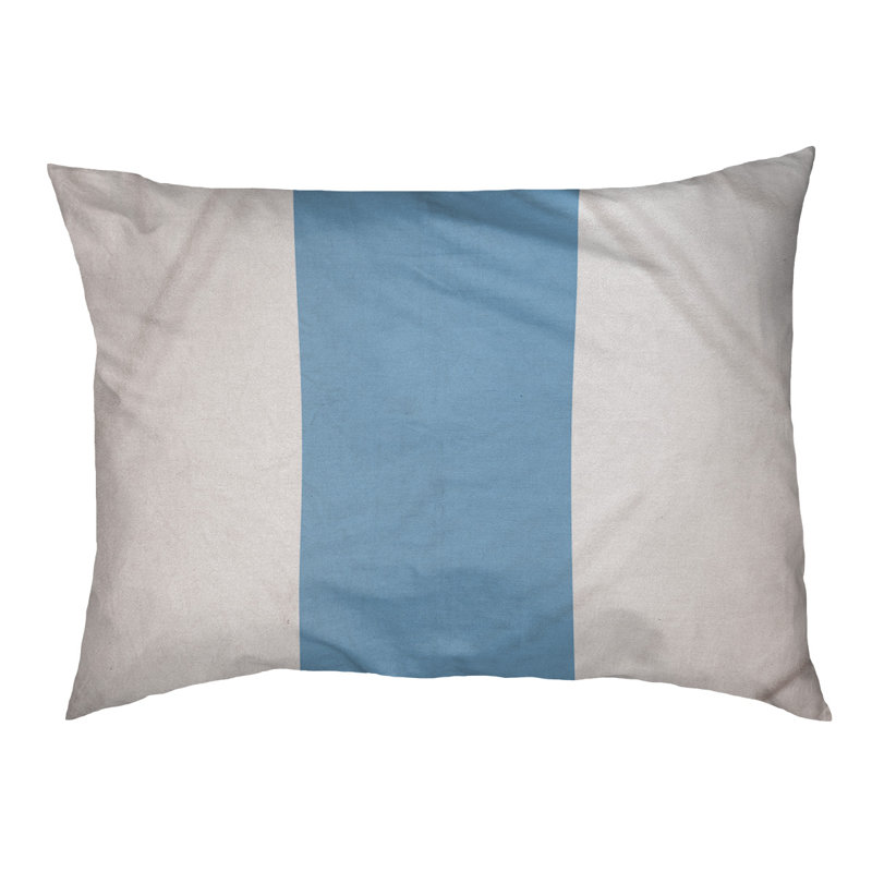 Coussin d'extérieur pour chien Florida Tribe, Grand (l 40 po x P 30 po x H 6,5 po), Blanc / bleu bébé / blanc