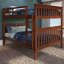 Lit superposé double au-dessus d'un lit double en bois massif Catharine-1543026614