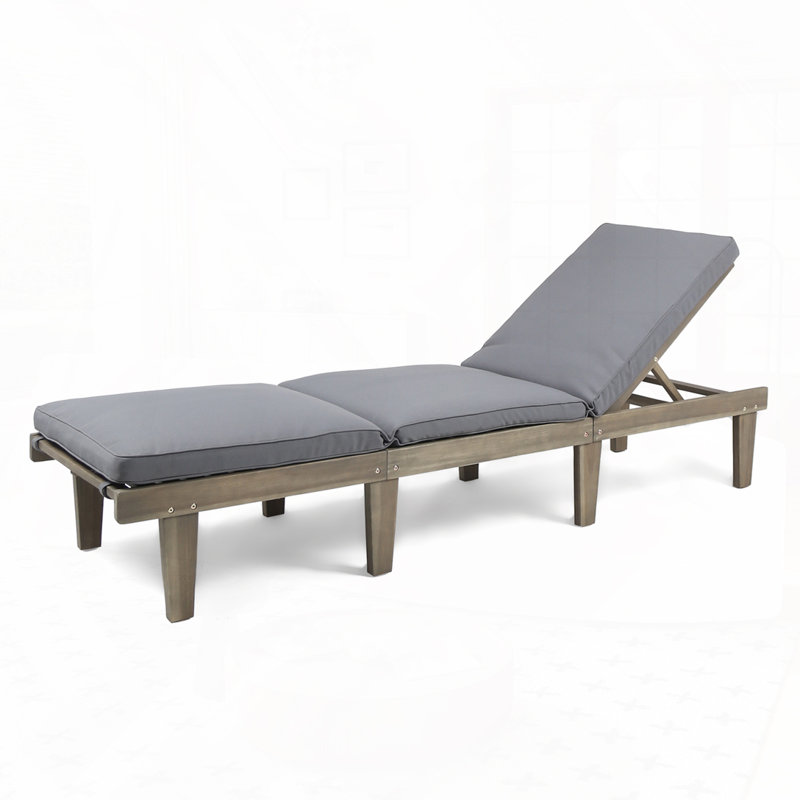 Patio Wood Chaise Lounge