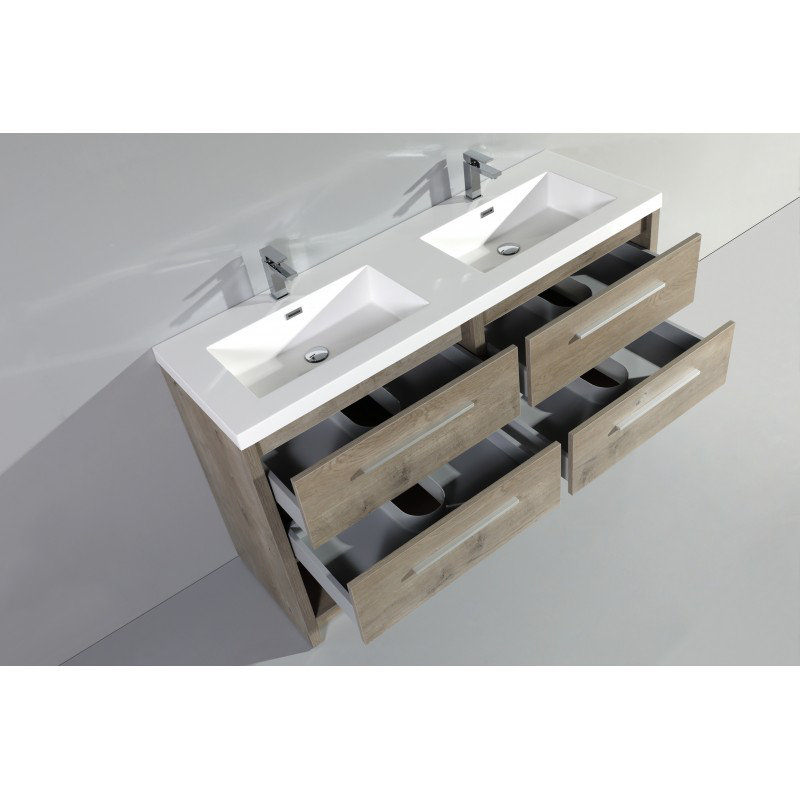 Ensemble de meuble-lavabo double 59 po Xena Kyiv, Forêt