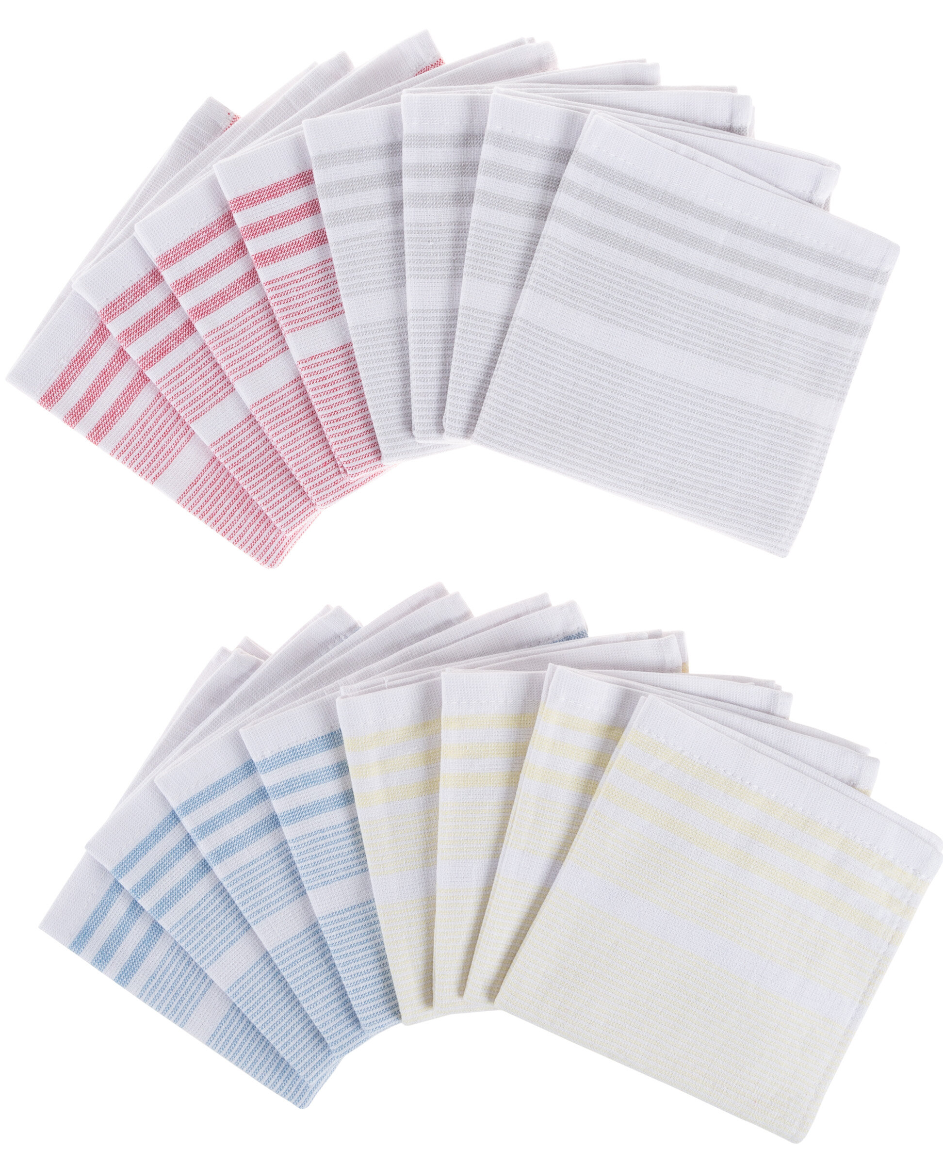 100% Cotton 6 Piece Dish Cloth Set Aspire Linens Color: Red