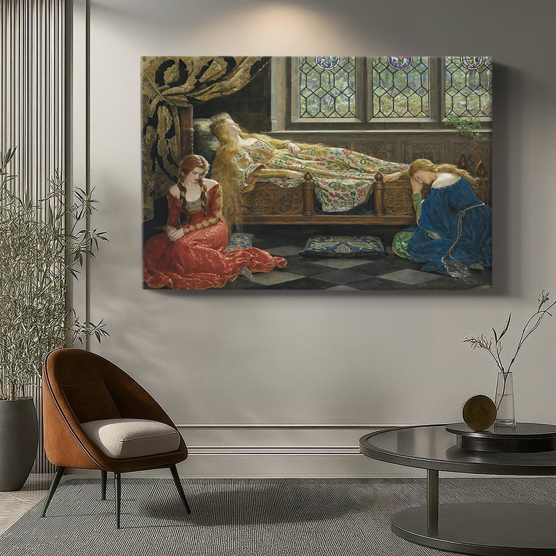 The Sleeping Beauty-John Collier-Gallery Wrapped Canvas-1921, 32 x 48