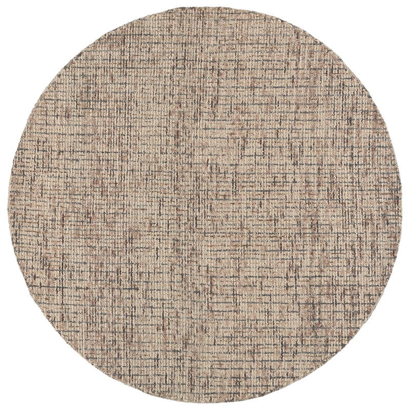 Abstract 468 Hand Tufted Wool Abstract Rug, 6' X 6' Round