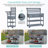 4-Piece Stainless Table Top Outdoor Rolling Kitchen Island With Sink And Faucet And Movable Shelves-416510997