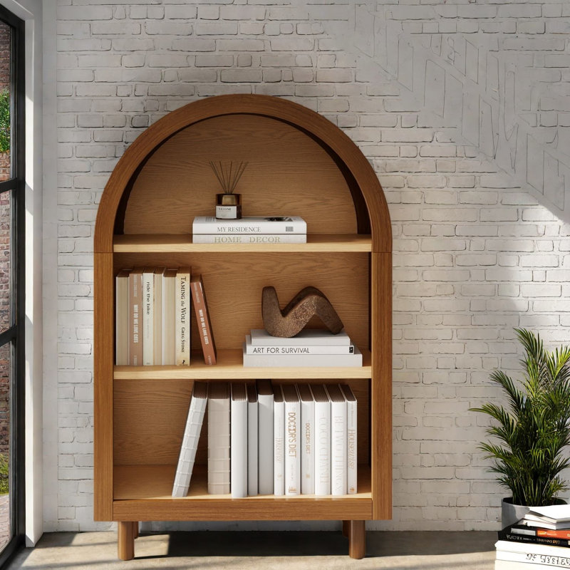 Bibliothèques compactes avec rangement, bois MDF moderne noyer pour la maison