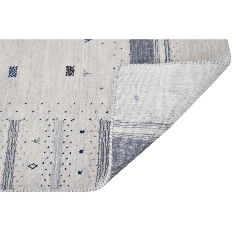 Handmade Wool Striped Area Rug, Rectangle 4' x 6'