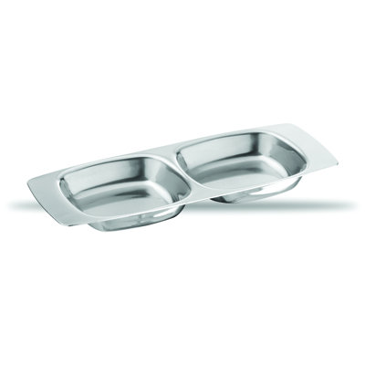 Caffé Stainless Steel Divided Serving Dish