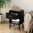 Modern Nightstand With Charging Station, LED Light, Drawer, And Open Shelf For Bedroom