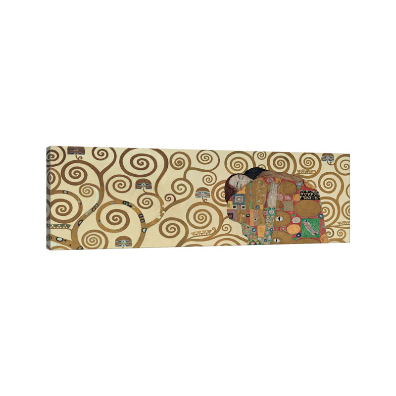 Fulfillment by Gustav Klimt - Wrapped Canvas Panoramic Painting, 121.92 cm H x 40.64 cm W x 1.91 cm D