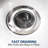 Lotfancy 2pcs Kitchen Sink Strainers, 4.5 In Stainless Steel Mesh Drain Strainer, Silver