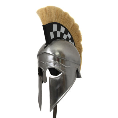 Casque de blindage à plumes noir replica corinthian Galan