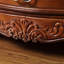 Table basse rectangulaire en bois manufacturé et brun noisette