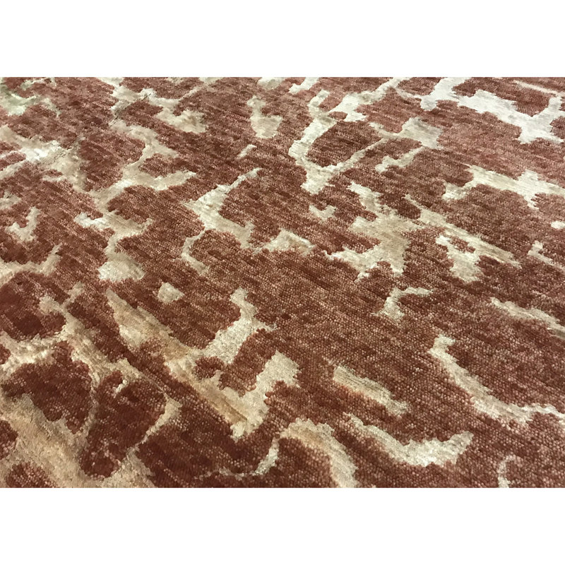 Himalayan Abstract Area Rug in Rust