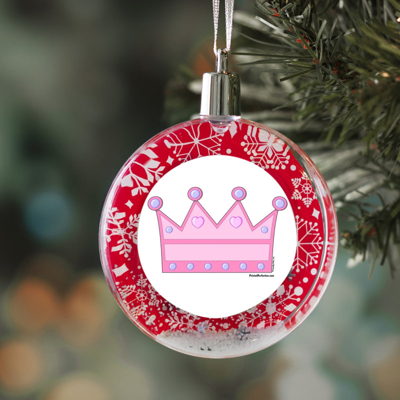 Ornement en forme de boule à neige princesse personnalisée, Oui