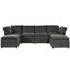 6 lits de rangement gris, 126 po de long, lit modulaire long avec rangement, endroit confortable-346985317