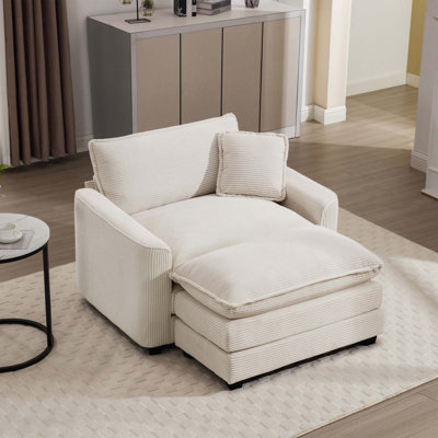 Fauteuil avec repose-pieds 42,25 po