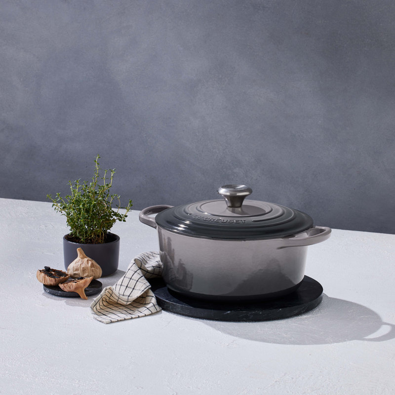 Le Creuset Cast Iron Round Casserole, Flint, 28cm / 6.7L