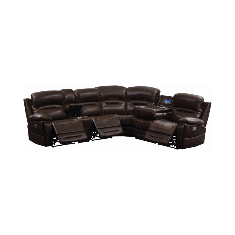 Canapé modulaire d’angle inclinable de 121 po edgarton