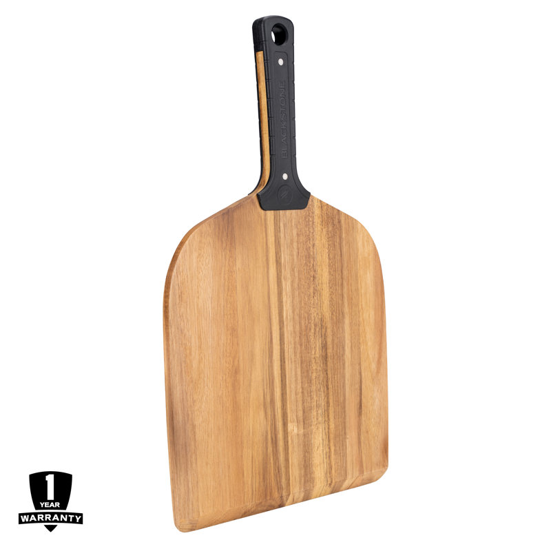 Blackstone 12'' Acacia Wood Pizza Peel with Plastic Handle