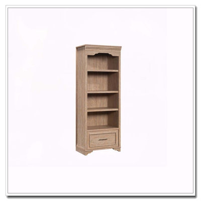 Bibliothèque avec tiroir, finition brune