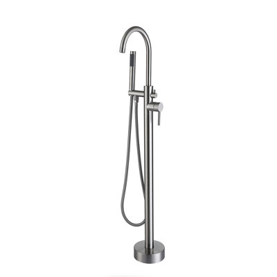 Freestanding Bathtub Faucet With Hand Shower - Materials, Metal Tub Filler Full Coverage Spray Function