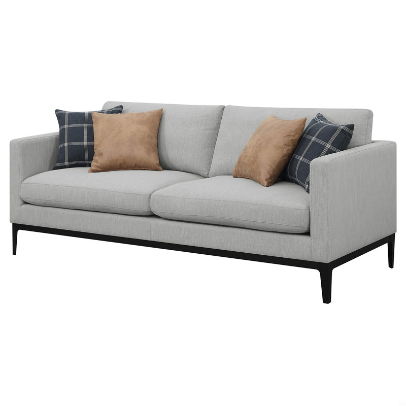 Cushion Back Sofa With Pillows