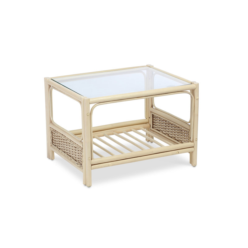 Coffee Table with Storage, Cream