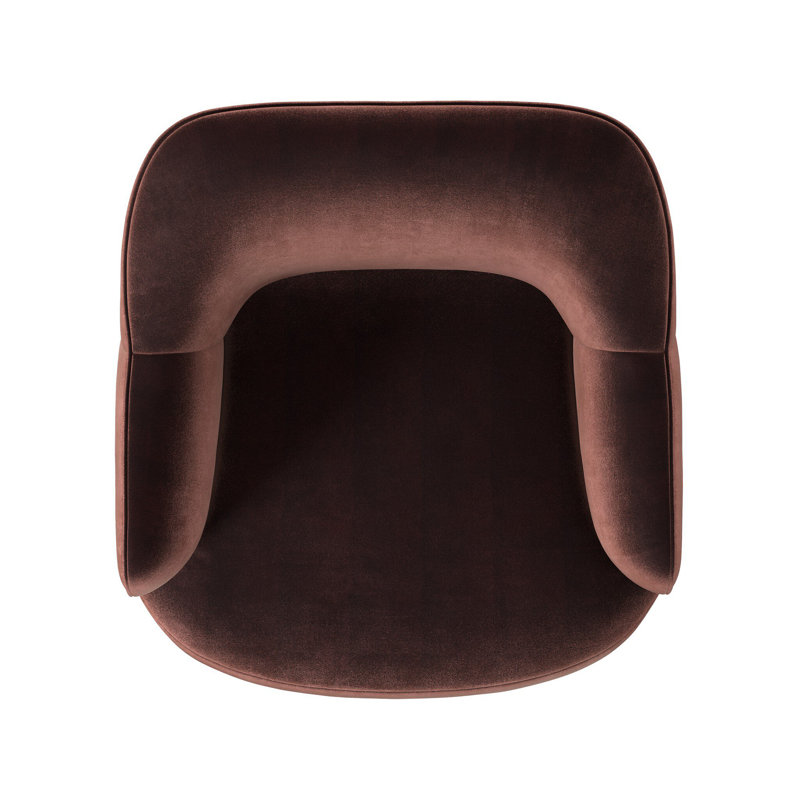 BLYTHE Swivel Armchair Chair with Ottoman, Surrey Plum Cotton Blend