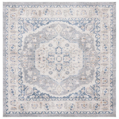 Odiamehi Washable 234 Area Rug In Beige / Light Grey