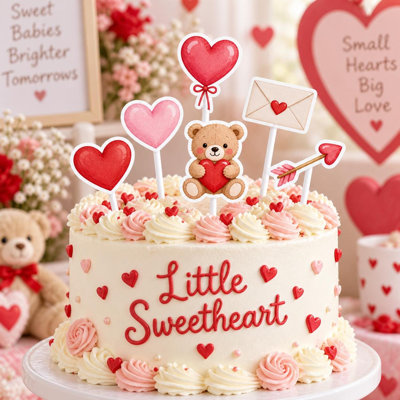 Ensemble de petits gâteaux, décoration de fête de fête de naissance, 6 petits gâteaux en carton