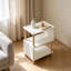 Table d'appoint Mid-Century moderne pour chambre à coucher, petite table de bout avec tablette de rangement ouverte-131430928-131430930-131430932