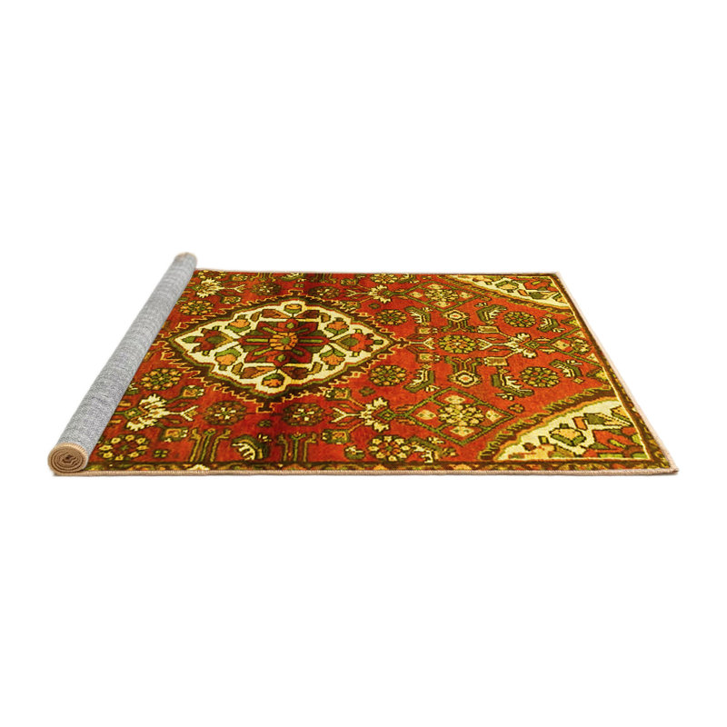 Tapis lavables à la machine Traditional 4370 - jaune, Carré 4 pi
