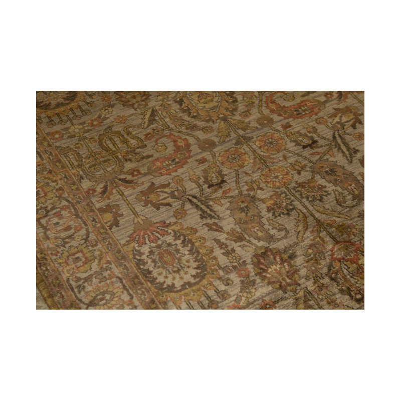 Oriental Area Rug in Camel/Green/Rust