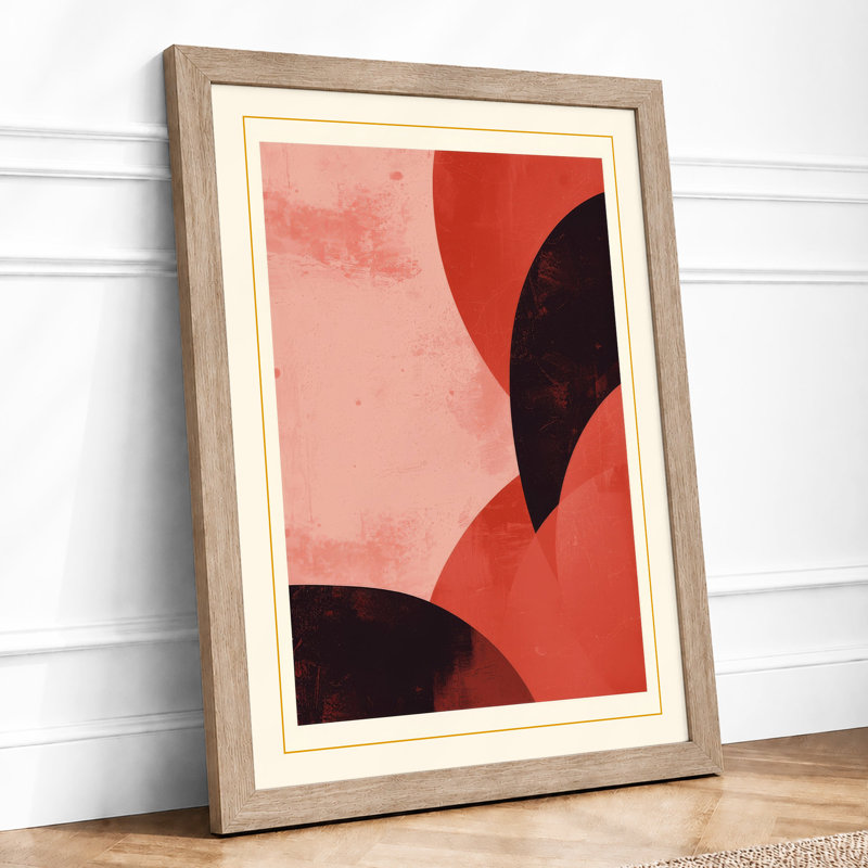 Layered Curves Minimalist - Print, A1 - 84.1 x 59.4 cm, Oak