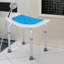 Tabouret de bain réglable à 6 niveaux pour personnes âgées, blessées et enceintes - antidérapant, bleu, fabriqué en aluminium