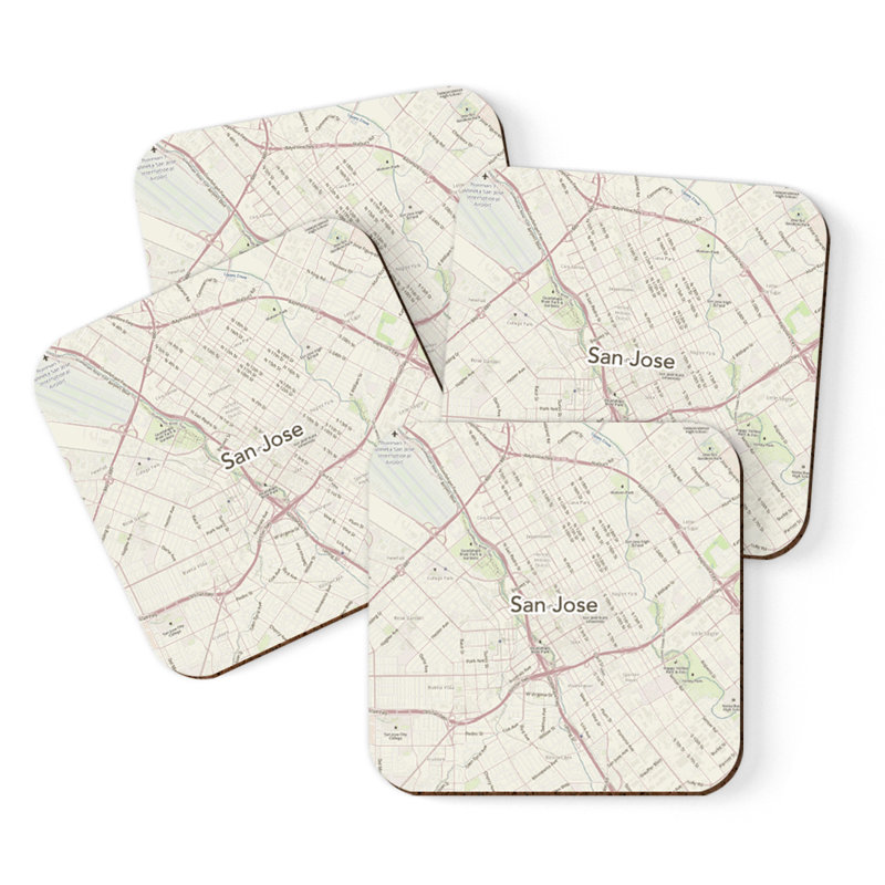 Sous-verre carte des États-Unis, San José