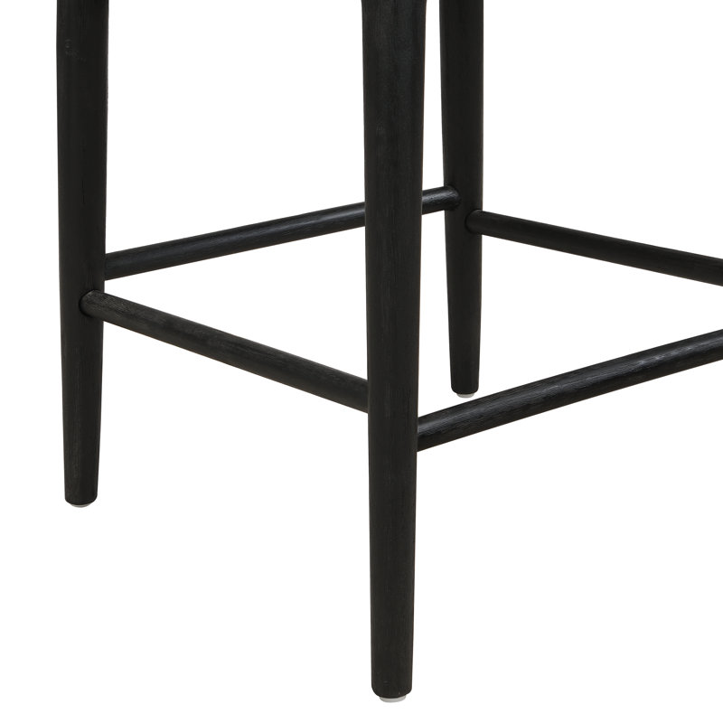 Tabourets de comptoir en tissu noir (ensemble de 2) | Idée de cadeau